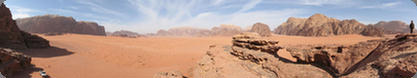 Panoramic View from the Wadak Rock Bridge in Wadi Rum, Jordan (2010)