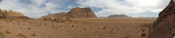 Panoramic View of Wadi Rum at Jebel Abu Khsheibah, Jordan (2010)