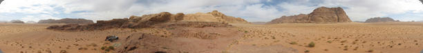 Panoramic View of Wadi Rum at Jebel Abu Khsheibah, Jordan (2010)