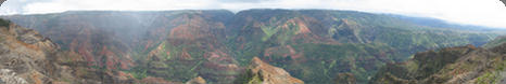 View over the Wailua Canyon on Kaua'i, Hawaii (2008)